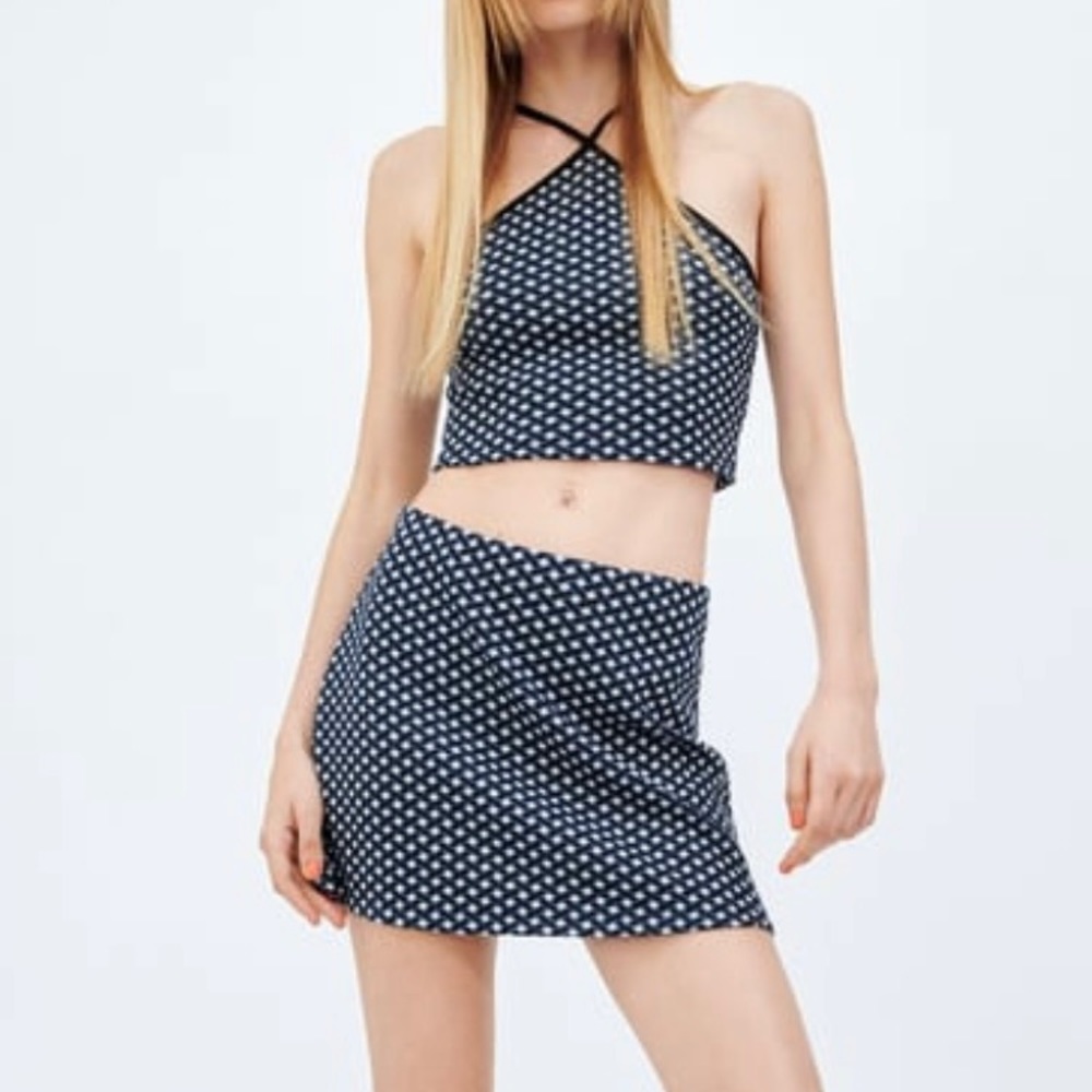 zara two piece skirt set